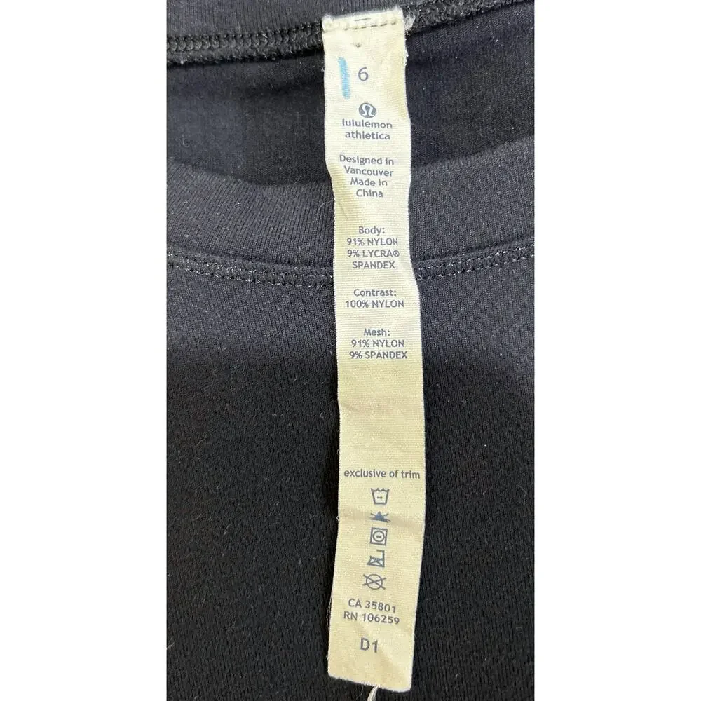 Lululemon Run Ice Queen Black Long Sleeve Quilted Black Shirt Thumb Holes - Picture 6 of 6